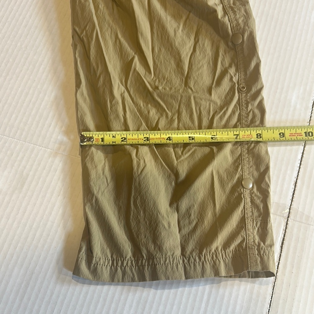 REI Relaxed Tan Cargo Pants with Relaxed Fit multiple pockets adjustable belt - Picture 3 of 14